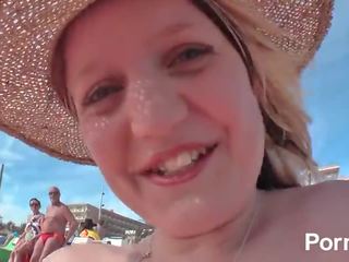 Blonde turned on Euro Teen Masturbates and Takes It Up The Ass Poolside