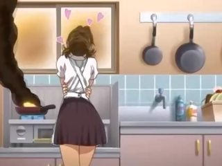 Attraktiv animen visning henne bäver