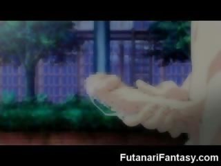 Futanari hentai tón transsexuál anime manža tranny karikatura animace penis člen transsexuál připojenými opčními šílený dickgirl hermafrodit
