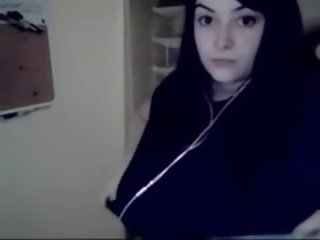 Goth teenager movs Off Enormous TIts