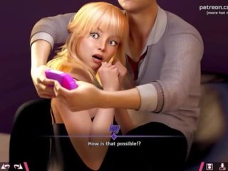 Double Homework &vert; lascivious blonde teen girlfriend tries to distract boyfriend from gaming by showing her magnificent big ass and riding his shaft &vert; My sexiest gameplay moments &vert; Part &num;14