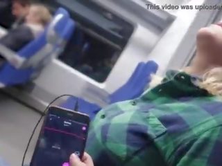 REMOTE CONTROL MY ORGASM IN THE TRAIN