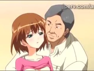 Крихітна аніме молодий жінка отримує smashed по шлюбний великий пеніс