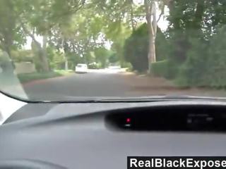 Realblackexposed - erotický prsatá černý má zábava na a zpět místo auto