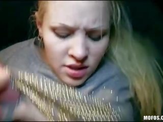 Sexually aroused blonde teen hitch hikes and fucked in public