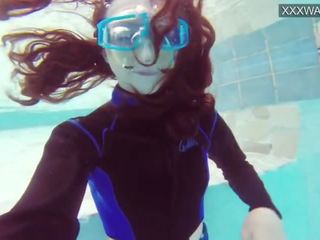 Superior underwater pool masturbation of Emi Serene adult video movies